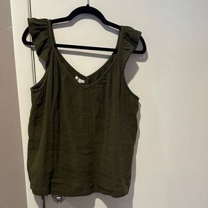 NWOT Maurices Dark Olive Tank Top